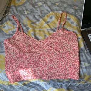 pink cheetah print crop top
